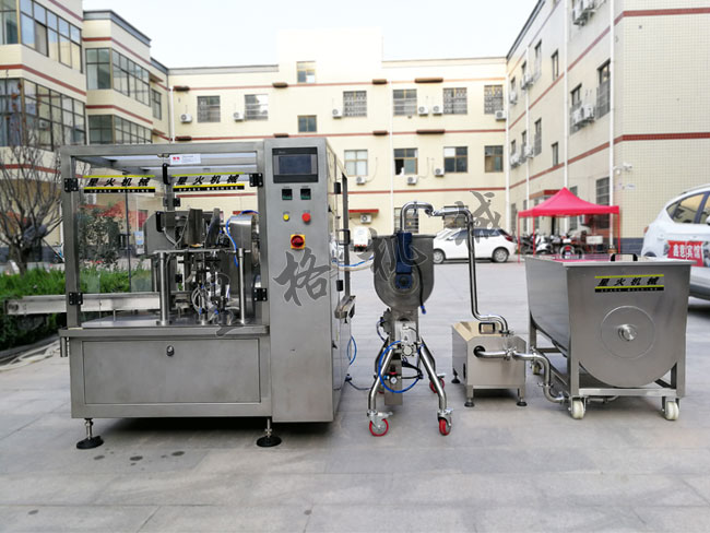 全自動調(diào)味品包裝生產(chǎn)線+醬料包裝生產(chǎn)線(圖1)